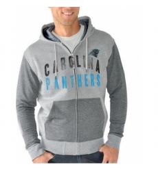 NFL Carolina Panthers G III Sports by Carl Banks Safety Tri Blend Full Zip Hoodie Heathered Gray