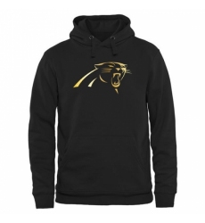 NFL Mens Carolina Panthers Pro Line Black Gold Collection Pullover Hoodie