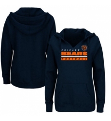 NFL Chicago Bears Majestic Womens Self Determination Pullover Hoodie Navy