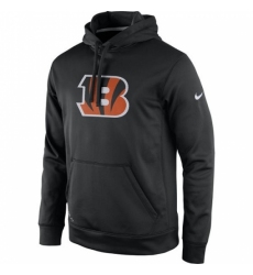 NFL Mens Cincinnati Bengals Nike Black Practice Performance Pullover Hoodie