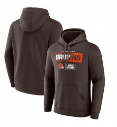 Men Cleveland Browns Brown X Bud Light Pullover Hoodie