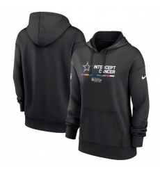 Women Dallas Cowboys 2022 Black NFL Crucial Catch Therma Performance Pullover Hoodie