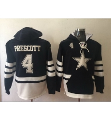 Men Nike Dallas Cowboys Dak Prescott 4 NFL Winter Thick Hoodie