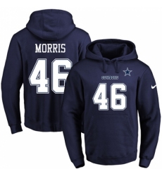 NFL Mens Nike Dallas Cowboys 46 Alfred Morris Navy Blue Name Number Pullover Hoodie