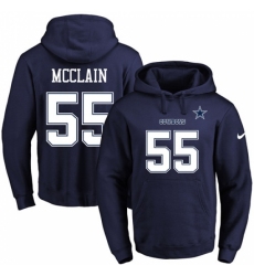 NFL Mens Nike Dallas Cowboys 55 Rolando McClain Navy Blue Name Number Pullover Hoodie