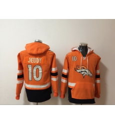 Men Nike Denver Broncos Jerry Jeudy 10 NFL Winter Thick Hoodie