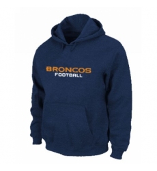 NFL Mens Nike Denver Broncos Font Pullover Hoodie Blue