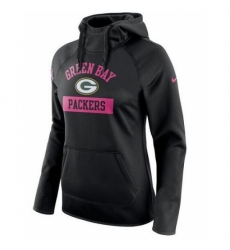 NFL Green Bay Packers Nike Womens Breast Cancer Awareness Circuit Performance Pullover Hoodie Black