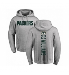 Football Green Bay Packers 22 Dexter Williams Ash Backer Hoodie