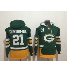 Men Nike Green Bay Packers Ha Ha Clinton-Dix 21 NFL Winter Thick Hoodie
