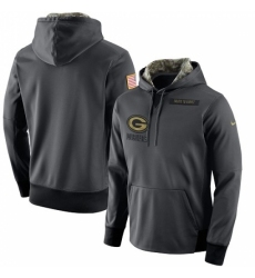 NFL Mens Green Bay Packers Nike Anthracite Salute to Service Player Performance Hoodie