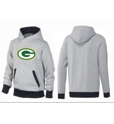 NFL Mens Nike Green Bay Packers Logo Pullover Hoodie GreyBlack