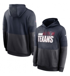 Men Houston Texans Nike Sideline Impact Lockup Performance Pullover Hoodie Navy Charcoal