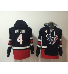 Men Nike Houston Texans Deshaun Watson 4 NFL Winter Thick Hoodie