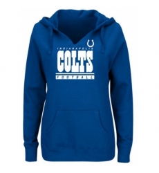 NFL Indianapolis Colts Majestic Womens Self Determination Pullover Hoodie Royal