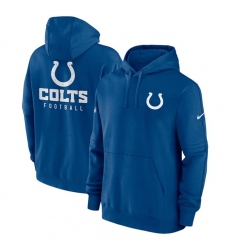 Men Indianapolis Colts Blue Sideline Club Fleece Pullover Hoodie