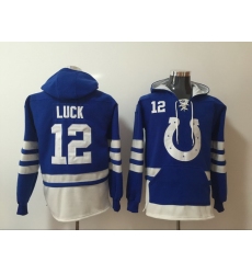 Men Nike Indianapolis Colts Andrew Luck 12 NFL Winter Thick Hoodie