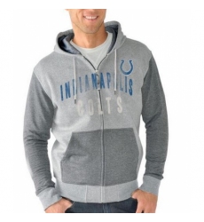 NFL Indianapolis Colts G III Sports by Carl Banks Safety Tri Blend Full Zip Hoodie Heathered Gray