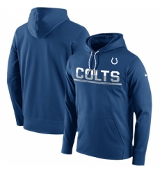 NFL Mens Indianapolis Colts Nike Royal Sideline Circuit Pullover Performance Hoodie