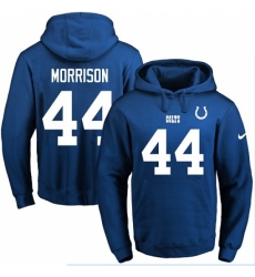 NFL Mens Nike Indianapolis Colts 44 Antonio Morrison Royal Blue Name Number Pullover Hoodie