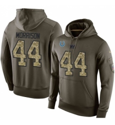 NFL Nike Indianapolis Colts 44 Antonio Morrison Green Salute To Service Mens Pullover Hoodie