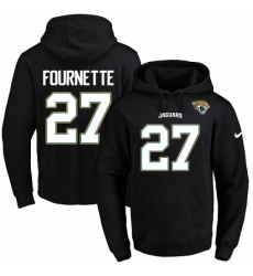 NFL Mens Nike Jacksonville Jaguars 27 Leonard Fournette Black Name Number Pullover Hoodie