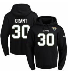 NFL Mens Nike Jacksonville Jaguars 30 Corey Grant Black Name Number Pullover Hoodie