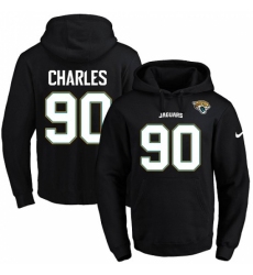 NFL Mens Nike Jacksonville Jaguars 90 Stefan Charles Black Name Number Pullover Hoodie