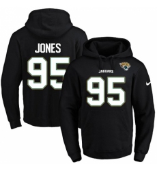 NFL Mens Nike Jacksonville Jaguars 95 Abry Jones Black Name Number Pullover Hoodie