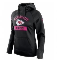 NFL Kansas City Chiefs Nike Womens Breast Cancer Awareness Circuit Performance Pullover Hoodie Black