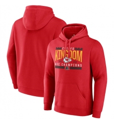 Men Kansas City Chiefs Red 2023 AFC Champions Hometown Pullover Hoodie