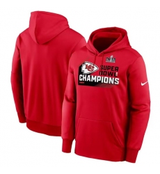 Men Kansas City Chiefs Red Super Bowl LVIII Champions Statement Therma Performance Pullover Hoodie