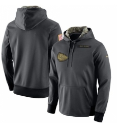 NFL Mens Kansas City Chiefs Nike Anthracite Salute to Service Player Performance Hoodie