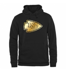 NFL Mens Kansas City Chiefs Pro Line Black Gold Collection Pullover Hoodie