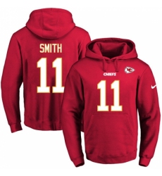 NFL Mens Nike Kansas City Chiefs 11 Alex Smith Red Name Number Pullover Hoodie