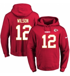NFL Mens Nike Kansas City Chiefs 12 Albert Wilson Red Name Number Pullover Hoodie