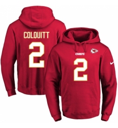 NFL Mens Nike Kansas City Chiefs 2 Dustin Colquitt Red Name Number Pullover Hoodie