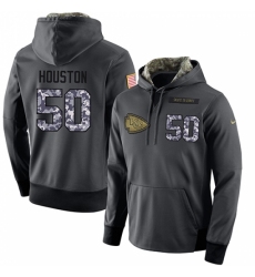 NFL Mens Nike Kansas City Chiefs 50 Justin Houston Stitched Black Anthracite Salute to Service Player Performance Hoodie