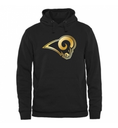 NFL Mens Los Angeles Rams Pro Line Black Gold Collection Pullover Hoodie