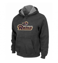 NFL Mens Nike Los Angeles Rams Authentic Logo Pullover Hoodie Dark Grey