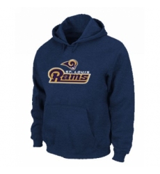 NFL Mens Nike Los Angeles Rams Authentic Logo Pullover Hoodie Navy