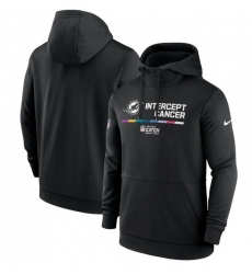 Men Miami Dolphins 2022 Black Crucial Catch Therma Performance Pullover Hoodie