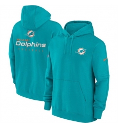Men Miami Dolphins Aqua Sideline Club Fleece Pullover Hoodie