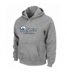 NFL Mens Nike Miami Dolphins Font Pullover Hoodie Grey