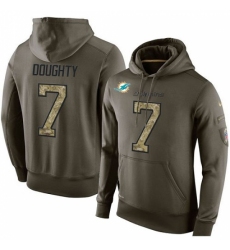 NFL Nike Miami Dolphins 7 Brandon Doughty Green Salute To Service Mens Pullover Hoodie