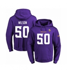 Football Mens Minnesota Vikings 50 Eric Wilson Purple Name Number Pullover Hoodie