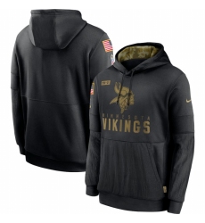 Men Minnesota Vikings Nike 2020 Salute to Service Sideline Performance Pullover Hoodie Black