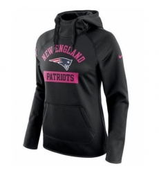 NFL New England Patriots Nike Womens Breast Cancer Awareness Circuit Performance Pullover Hoodie Black