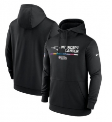 Men New England Patriots 2022 Black Crucial Catch Therma Performance Pullover Hoodie