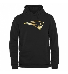 NFL Mens New England Patriots Pro Line Black Gold Collection Pullover Hoodie